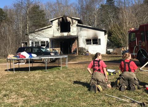 There were no injuries reported in a residential fire on Thursday, Jan. 14. (Photo courtesy White County Public Safety)