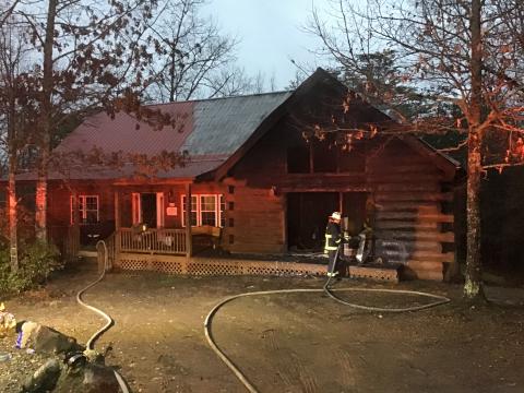 Authorities responded to a chimney fire at a residence on Monroe Ridge on Friday, Feb. 26. (Photo courtesy of White County Public Safety)