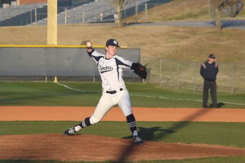 Nate Bray pitched a complete game shutout against Lumpkin County, scattering seven hits and three walks, while striking out five. (Photo/Mark Turner)
