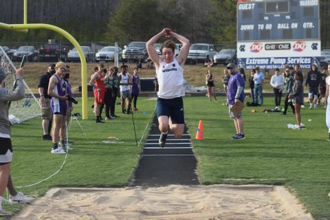 Teddy Strange won the triple jump during the Ridge Runner Classic last Friday in Cleveland. (Photo/Mark Turner)