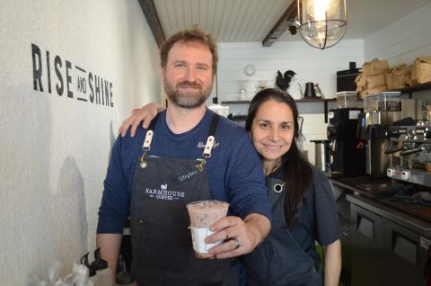 Stephen and Marilyn Martin, owners of Farmhouse Coffee, have been busy since opening a month ago. (Photo/Stephanie Hill)