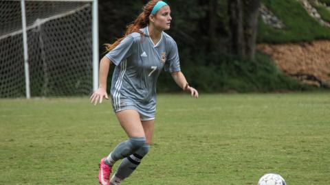 TMU's Lauren Bergevine was named the AAC Defensive Player of the Year. (Photo/TMU)