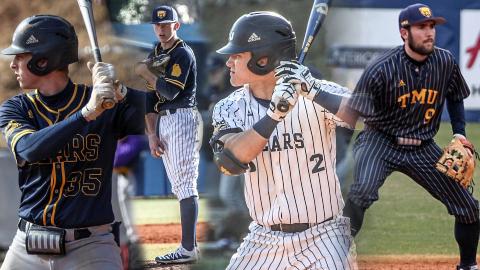 Truett McConnell's Andrew Johnston, left, Brooks Rosser, Josh Johnston, and Tanner Griffith all earned Applachian Athletic Conference post-season honors. (Photo Collage/TMU Athletics)