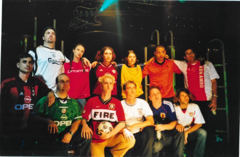 Kristi Casey of Sautee Nacoochee was part of the Boom Chicago improv theater.  Jordan Peele (Get Out, Key & Peele), shown at top right in this photo from around 2001-2002, is among the famous names she’s worked with. (Photo by Christy Ju/Boom Chicago Comedy Theatre)