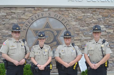 The school resource officers for the upcoming year are Jason Davis, Jess Edwards, Alicia Hopper, and Chris Casey. (Photo/Stephanie Hill)