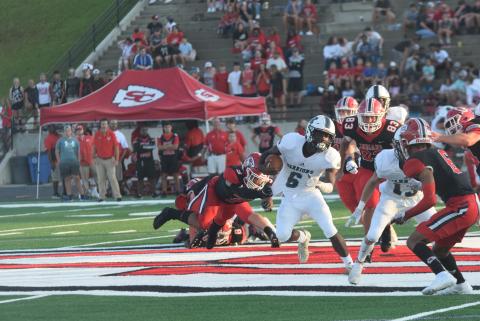 Silas Mulligan rushed for 136 yards on 25 carries during the Warriors' opening season loss last Friday night in Toccoa. (Photo/Mark Turner)