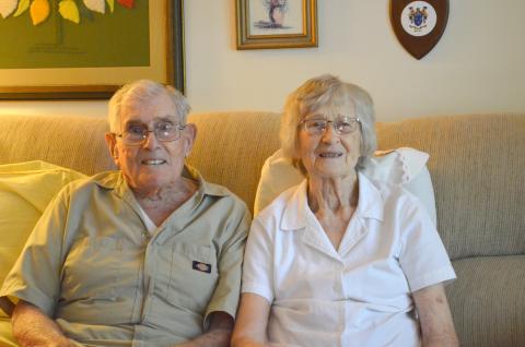 Herschel and Marjorie Gordon recently celebrated their 75th wedding anniversary. Herschel is set to turn 100 on Oct. 1. (Photo/Stephanie Hill)