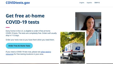 Every Home in the United States is eligible for four free COVID tests 