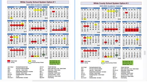 Proposed Academic Calendar Options