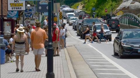GDOT workshop bringing changes to sidewalk and crosswalks in Helen. 