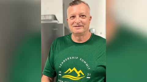 Show at right: Dr. Wayne Lovell, superintendent at Mountain Education Charter High School, universal blood donor, and recent recipient of a unit of blood for his own medical procedure. (Submitted photo)