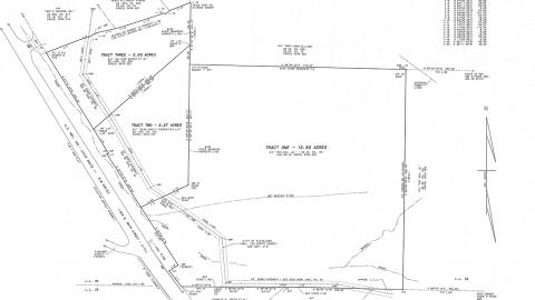 This land survey shows three parcels totaling 16.97 acres along U.S. 129 North in Cleveland the county is purchasing. Thought site-use planning in underway, a new county tax commissioner’s office has been identified as the first building the county will construct on the property.