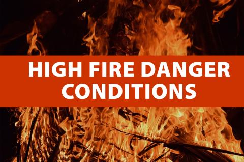 High Fire Danger Conditions are present in White County on Monday, March 21.