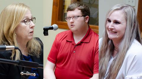 From the left, Linda Erbele, James King, and Laurin Terry at WRWH answering the public's questions. (Photos/Ashley Blair)