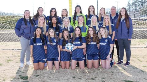 Members of the WCHS varsity girl's soccer team are, front from left, Katia Tinajero, Emma Morrow, Isabella Moschiano, Lilly Gann, Rachel Harris, and Liz Williams; middle row, Anna Tatum, Grace Bythewood, Nealeigh Broadwell, Gabby Whiddon, Reese Vandegriff, and Hazen Ramey; back row,  Head Coach Megan Runkle, , manager Kaia Kinson, Lily Gearing, Chloe Shea, Adelynn Knight, Brianna Blihovde, Callie Armour, Coach Mike Vandegriff, and Coach Brianna Bullock. (Photo/Staci Sulhoff)