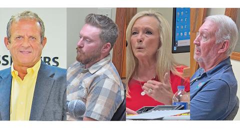 From the left, Lyn Holcomb, Mike DeVinentis, Deborah Palmer, and Edwin Nix