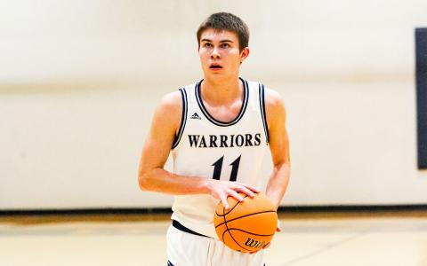 Noah Futch had 12 points in the opening quarter of the Warriors' win over Lumpkin County. (Photo/Staci Sulhoff)