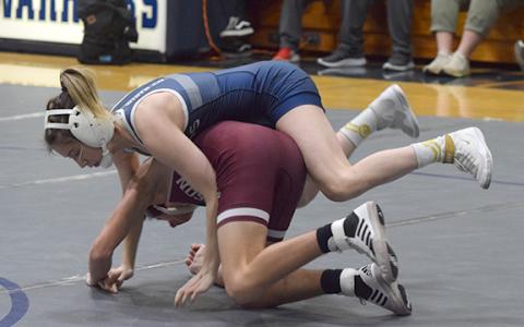 White County's Ollie Weiland won GHSA Girls Section 2 title in the 105-pound class last week in Toccoa.  (Photo/Mark Turner)
