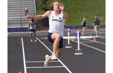 Sean Hughes won a pair of field events during the season-opening meet at Wesleyan. (Photo/Mark Turner)