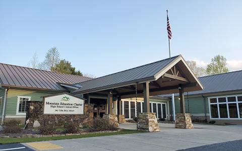 Mountain Education Charter High School System’s Central Office is in Cleveland on Tom Bell Road. (Photo/Samantha Sinclair)