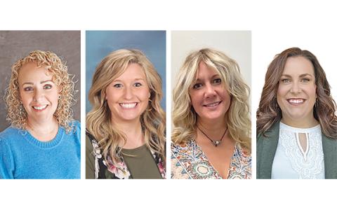 Juliana Dean, Noel Cochran, Marybeth Thomas, Lauren Dean Anderson were all hired to fill open positions in White County Schools.