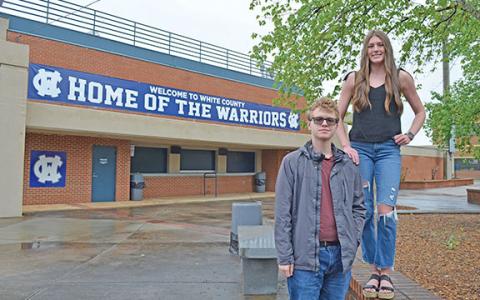Ella Blair and Daniel Ratigan lead the Class of 2023 as valedictorian and salutatorian. (Photo/Samantha Sinclair)
