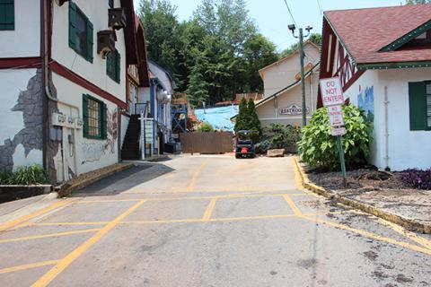 The area between the Helen Arts and Heritage Center and White Horse Square is one of the areas of concern for the city of Helen. (Photo/Jessica Wood)