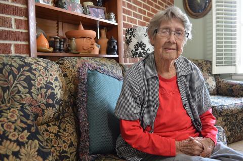 Ruth Lancaster still lives in the house on West Kytle Street that she and her husband purchased in 1955. (Photo/Samantha Sinclair)