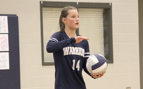 Liana Yeh, above, and the WCMS eighth grade volleyball team are seeded second in the NGML tournament this weekend. 