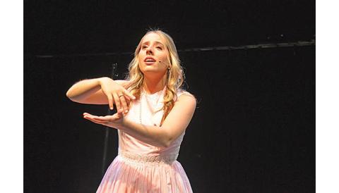 Nealy Webster, performing as Luisa in “The Fantasticks,” was named Best Lead Actress in the One Act Play competition. (Photo/Samantha Sinclair)