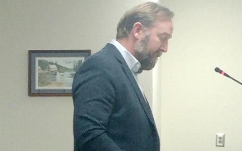 Attorney Quentin Carr represented two different STR application at the commissioners meeting. (Photo/Noah Johnson) 