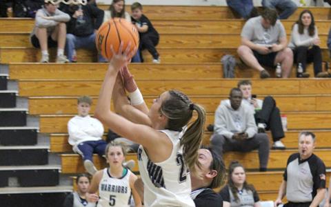 Senior Zoe Burkett had 13 points in the Lady Warriors' win over Union County. (Photo/Eli Shoemake)