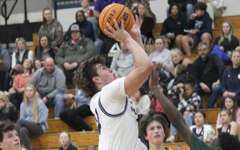 Dawson Oliver had a team-high 15 points in the Warriors' region win over Wesleyan Tuesday night in Cleveland. (Photo/Eli Shoemake)