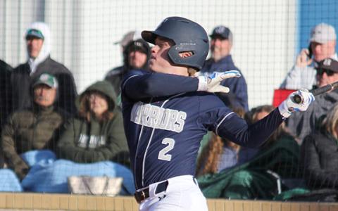 Cooper Garrett had two hits and an RBI in the Warriors' region loss to Gilmer on Monday.  (Photo/Mark Turner))