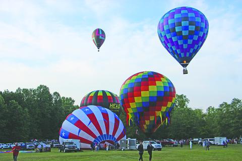 The Helen to Atlantic Balloon Race lifts off this morning. (file photo)