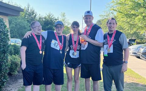 Members of the White County Special Olympics team are from left, Josiah Abernathy, Nathan Anderson, CJ McGuire, Carter Cruce and Roddy Edge. (Photo/Shena Anderson)
