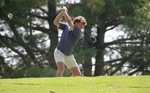Peyton Shedd was tied for third place after the first round of the NAIA tournament. (Photo/TMU Athletics)