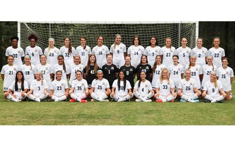 The TMU women's soccer team on the AAC regular season and tournmamnt titles last fall and picked up the program's first win at the NAIA national tournament, advancing to the Sweet 16 for the first time in prgram history. (Photo/TMU Athletics)