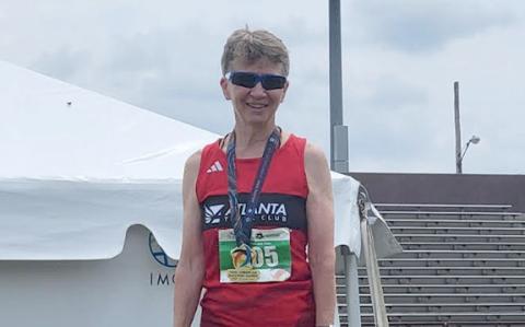 Susan Aderhold won at pair of gold medals at the national meet.