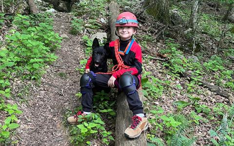August Robinson smiles for a picture while in the middle of a hike with his family. (Photo/submitted)