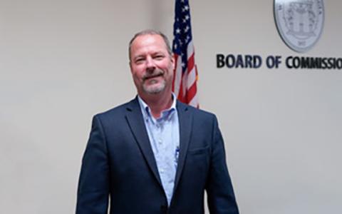 Billy Pittard recently participated in his final Board of Commissioners meeting as county manager. (File photo)