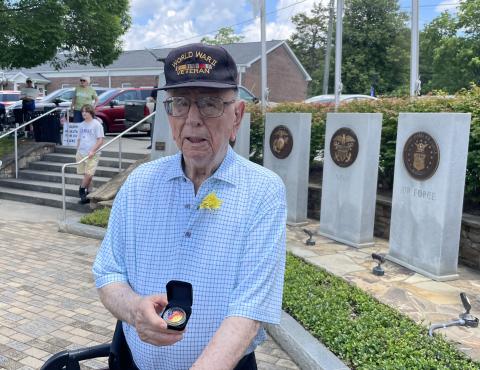 Nick Raptis served in the Pacific during World War II. (Photo/Jerry Grillo)