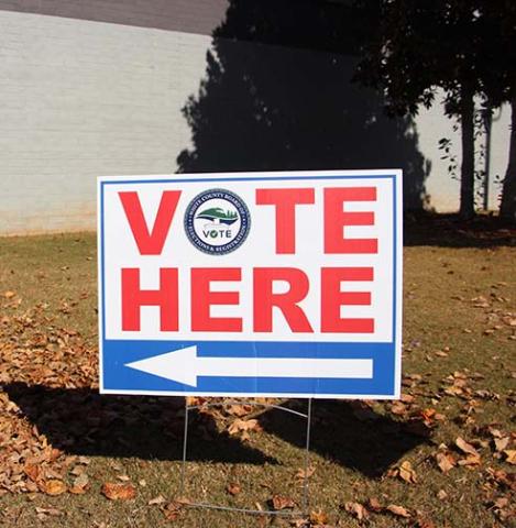 White County voters followed the signs to their assigned polling places on Election Day this past Tuesday. CARLY HENDERSON/WCN
