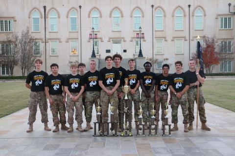 Members of the White County JROTC Raider team are, from left, River Shack, Dason Adcock, Asher Page, Michael Kimbrell, Asher Stewart, Sam Harkins, Kayden Pace, Dawson Brown, Timothy Little, Collin Thibeau, Clay Christopher and Bryson Howe.  Not shown are Sawyer Martin and Max Autry. WCHS JROTC/SPECIAL