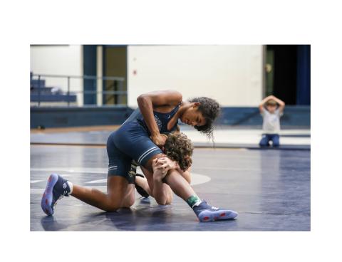 Lucci Nelson, above was one of three WCMS wrestlers to win an individual title at the NGML tournament. JENNIFER KNIGHT/SPECIAL.