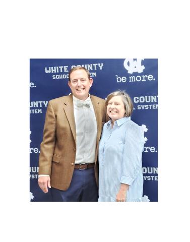 Assistant Superintendent Jonathan Stribling will be the school system's next superintendent beginning April 1. Stribling is pictured with his wife Jessica Stribling. DENISE ETHERIDGE/WCN