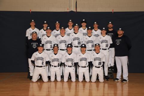 Members of the Warriors' baseball team are, front from left, Cooper Garrett, Jonah Cash, Max Adams,  Carter Nguyen and Wes Summers; middle row, Head Coach Jim Waits, Jackson Krilla, Alex Freeman, Josiah Padgett, Wyatt Powell, Noah Thomas and Coach Brett Westmoreland; back row, Sawyer Gailey, Wes Jones, Josh Adams, Braydon Vogh, Reese McGuire, Eppi Rodriguez and Coach Erich Stahl. Not shown are Lane Bray, Weaver Bartlett, Ben Greene and Aaron Payne.