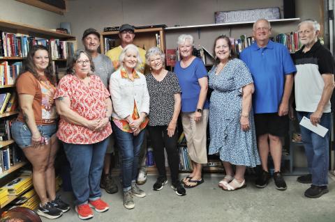 The Community Thrift Store on Highway 115 E. in Cleveland gives out grants to local nonprofits on a quarterly basis. The most recent grant presentation was on June 18. From left: Sedina Dove, Jackie McDaniel, Frank Morrell (back), Mark Thomason (back), Gail Smith, Carol Dobson, Kim Sosebee, Tammi Terrall, Tim Skidmore and Paul Veen. DENISE ETHERIDGE/WCN