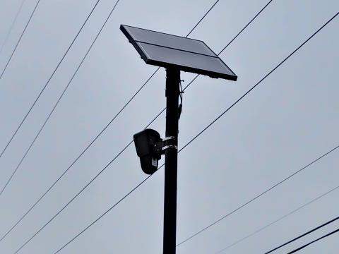 This is one of six Flock cameras used to read license plates in White County. DENISE ETHERIDGE/WCN