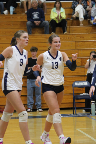 Madi Coker, left, and Kalynn Watkins are two of the key returning players for the WCHS volleyball team. MARK TURNER/WCN